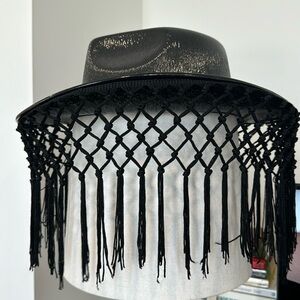 Black costume cowboy hat.